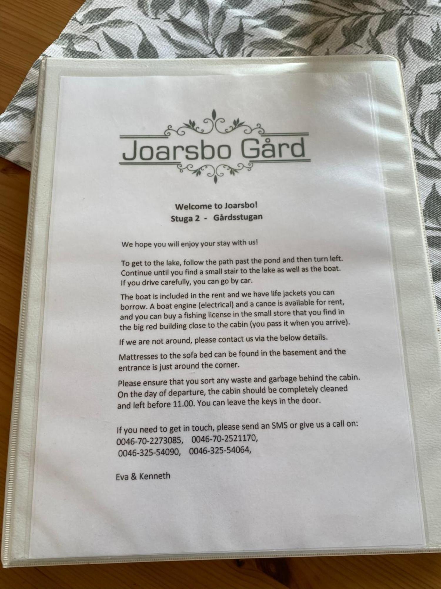 Joarsbo, Stuga 2, Gardsstugan Kalv المظهر الخارجي الصورة